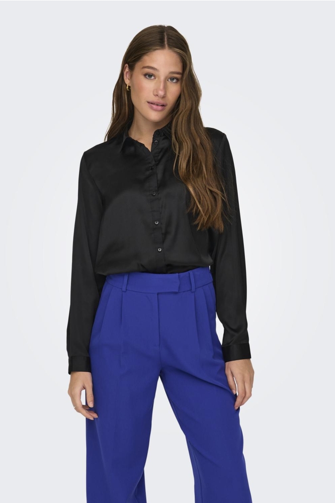 JDYFIFI LIFE L/S SHORT SHIRT WVN NO 15203504 BLACK